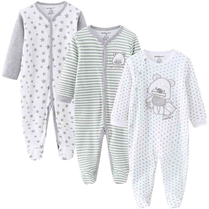 

Baby Clothes 3Pcs/set Cotton born Boy Girl Romper Long Sleeve Infantil Clothing Spring Animal Pajama roupas de bebe 210907, Baby clothes 27