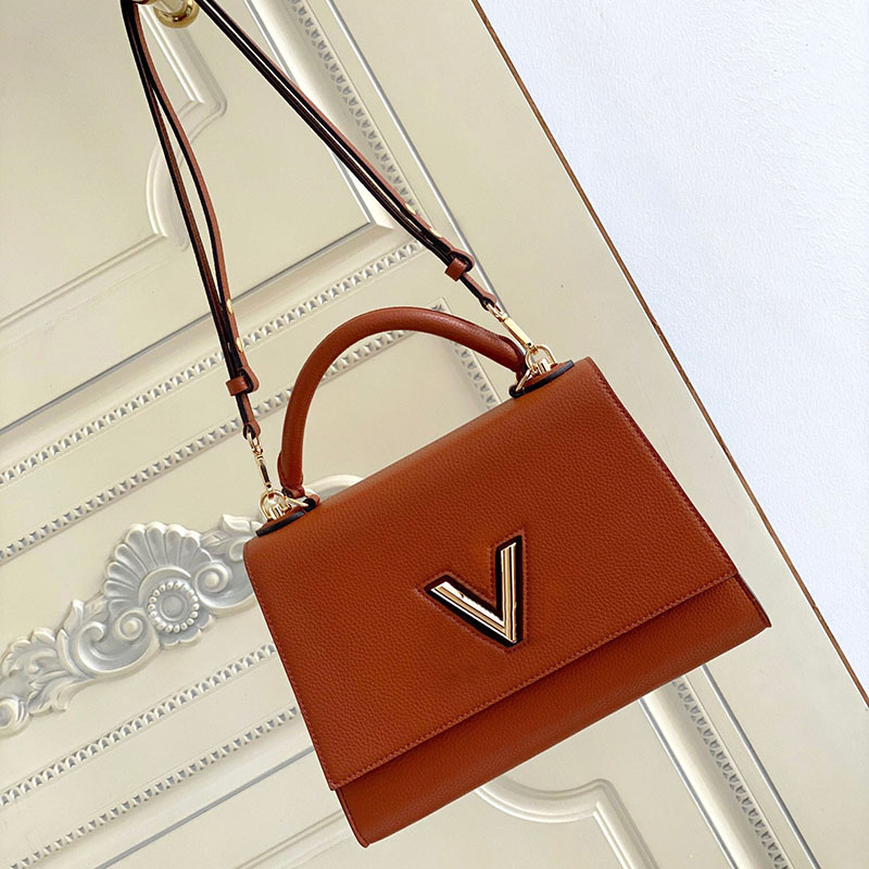 

5A+ twist one handle box 21b women bag Luxurys Designers Bags 2021 cowhide leather Water ripple crossbody purse handbags brands tote classic fashion clutch, Deep brown