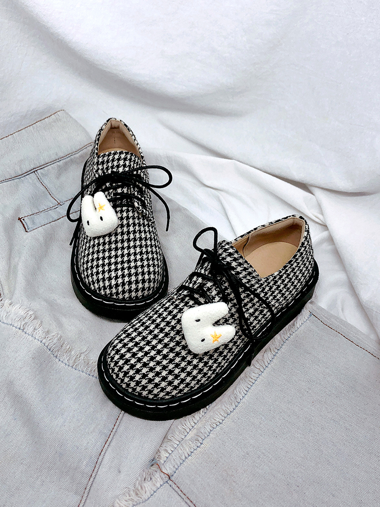 

Chess Pattern Rabbit Design Anime Cosplay Loli Girls Apartment Rentals Up to Toe Round Japanese Student Mori Lolita Shoes Lcfj, Real picture