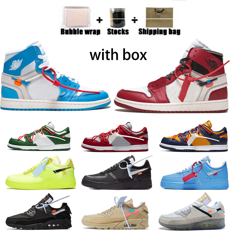 

Jumpman 1 Basketball shoes OG High 1S OFF-W Running UNC Hyper Royal Homage To Home University Blue Men Sport Designer Sneakers Trainers 36-48