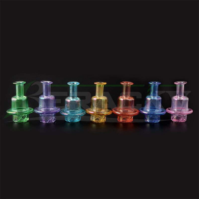 

Beracky Colored Smoking Quartz Spinning Carb Cap 25mmOD 7 Colors UFO Style Caps For Banger Nails Glass Water Bongs Dab Rigs