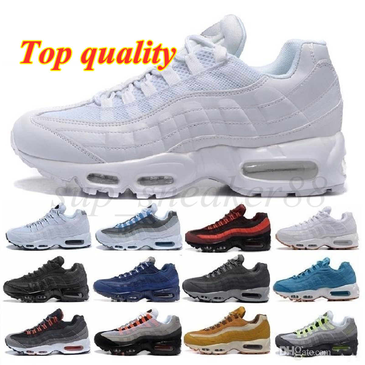 

Men OG Cushion Navy Sport shoe High-Quality Chaussure Walking Boots run Shoes 95s Sneakers Size 36-45, Black