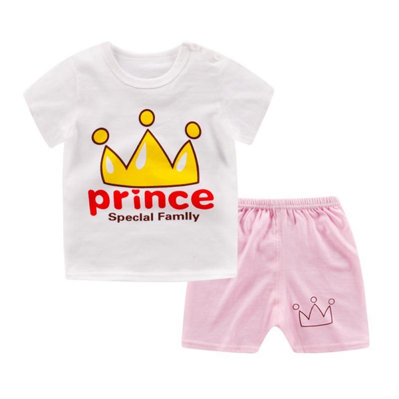 

Spring Summer New Children's Clothing T-shirt and Pants 2 Pieces Clothing Sets for Boys Cotton Girs Clothes Kids Clothes