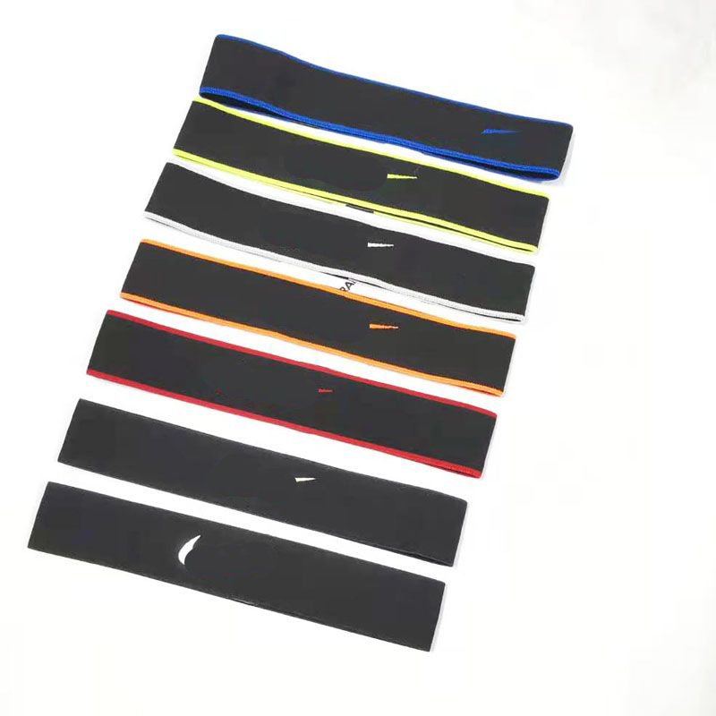 

20 Style Colorful Brand Letter prind stripe Elastic Headband for Women and Men Fashion Hair Bands for Women Girl Retro Turban Headwraps, Silver
