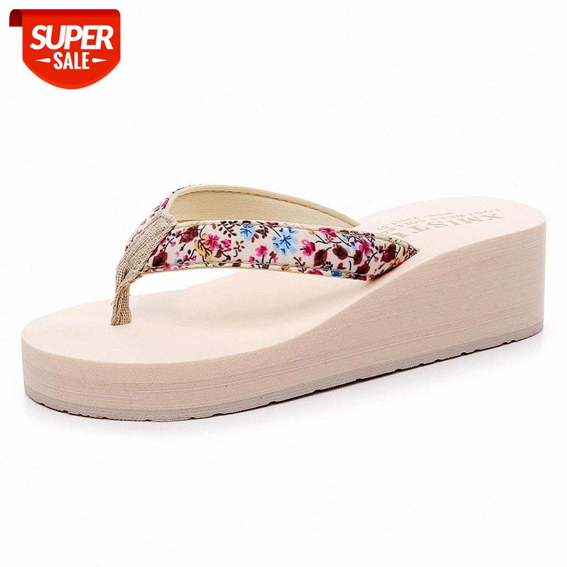 

Summer Women Shoes Platform Bath Slippers Beach Flip Flops Shoes Women High Heel Slippers Fashion Ladies #wz6n, Black