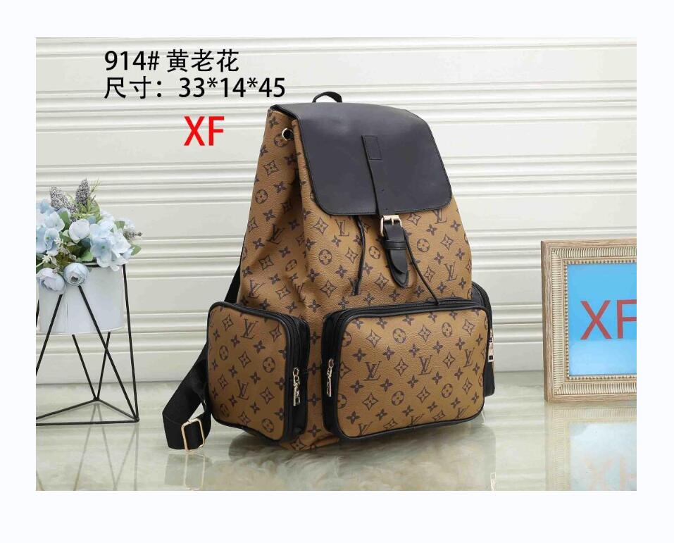

1-75 Classic Men's Backpack New High quality Schoolbag Travel Handbag Male Satchel Shoulder bag Luggage GGLVLouisVitt, Red;black
