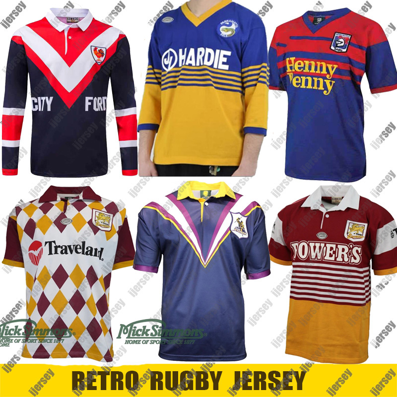 

Retro Jersey Rugby parramatta eels Brisbane Broncos Warriors Canberra Melbourne Storm Sydney Rooster NRL League S-5XL