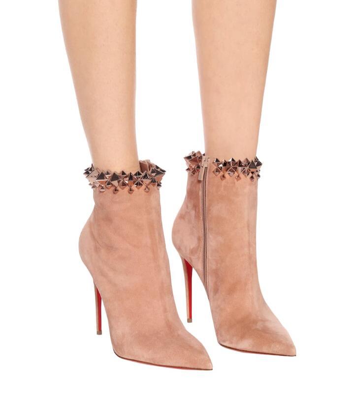 

Winter Fashion Women Ankle Boots Firmamma High Heels Women's Red Bottom Boot Lady Booty Luxury Designer Party Reds Sole Booties With B