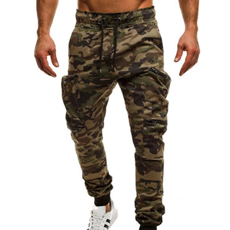

Men's Pants Mens Elastic Waist Trouser Streetwear Military Joggers Sweatpants Cargo For Men Ropa Hombre Pantalon, Black