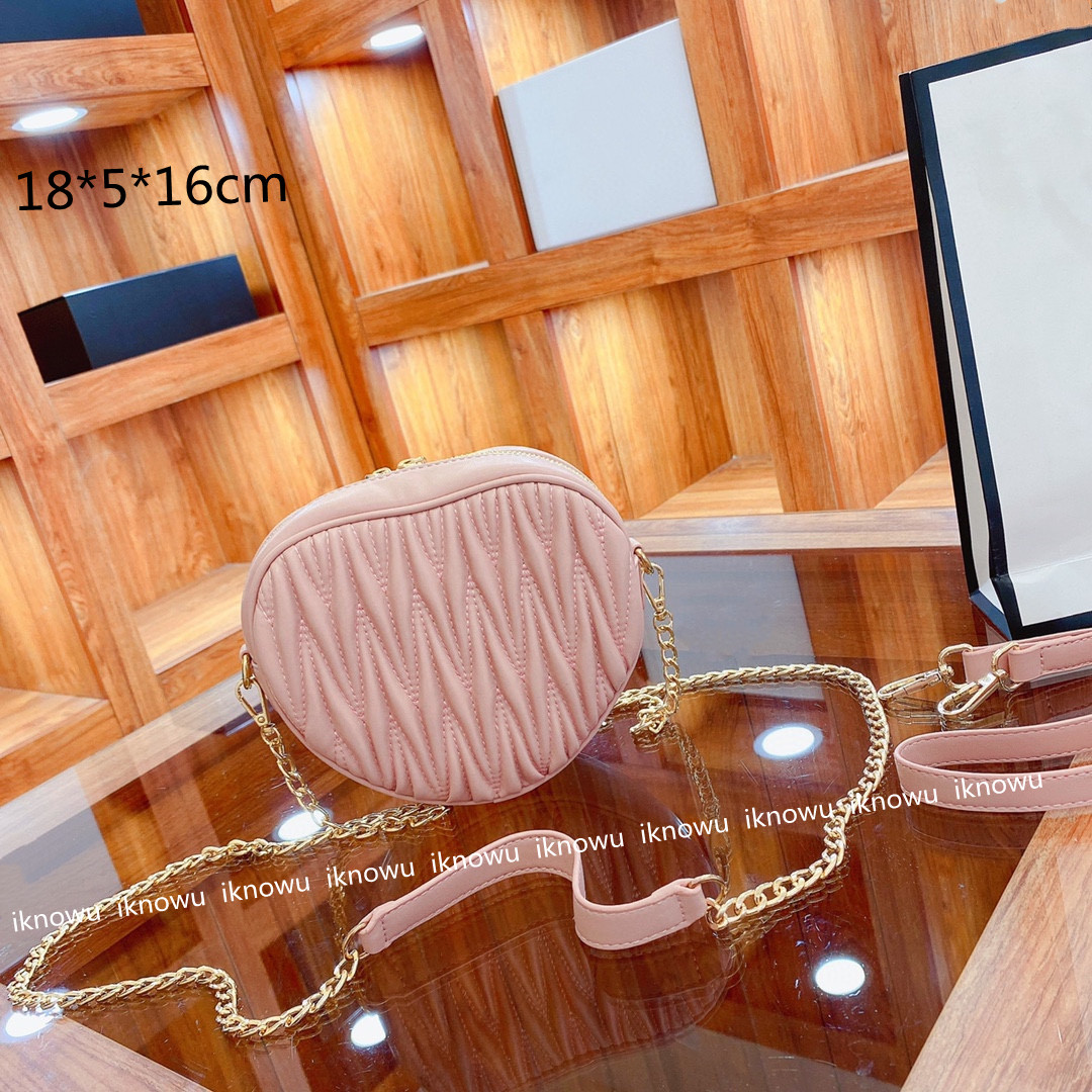 

2021 Luxury Mini Pleated Heats Bags Pink Designers Crossbody Chain Bag Fashion Women Cute Tiny Zig Zag Purses Cross Body with Gold Sequin High Quality MU21071201, This price option is not for sale.