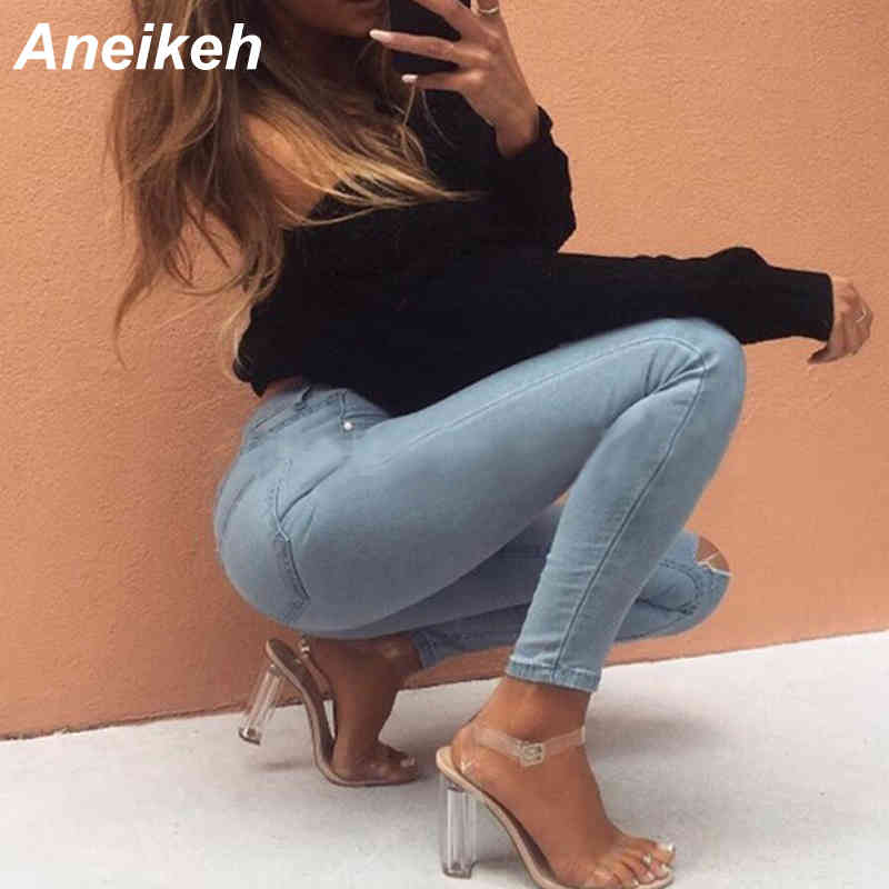

Aneikeh 2021 PVC Jelly Sandals Crystal Open Toed High Heels Women Transparent Heel Sandals Slippers Pumps 11CM Big Size 41 42 K78, Black