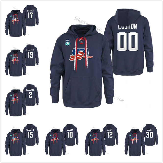 

Womens USA 2021 IIHF WJC Gold Winner Hoodie Jersey Pullover Cam York Trevor Zegras Matthew Beniers Matthew Boldy Caufield Turcotte Hunter, Black;red