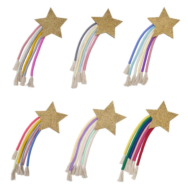 

Nordic Lucky Star Hand-woven Macrame Rainbow Tapestry Wall Hanging Pendant Decor