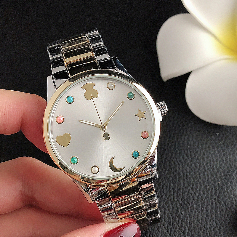 Brand new extraordinary trend exquisite high-end bear watch waterproof 10m Spanish style zircon watch-image-741400710