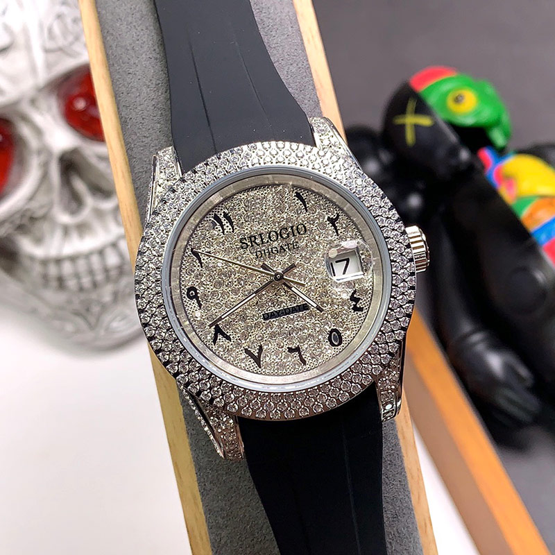 

Top Mens Watch 40mm Automatic Mechanical Watches Montre de luxe Sapphire Mirror Diamond Bezel Luminous Fashion Wristwatch Men Wristwatches Waterproofwatch, Customize