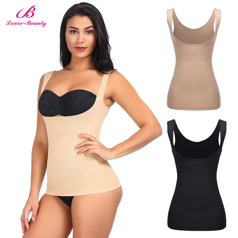 Seamless Women Slimming Open Bust Tank Top Tummy Control Vest Shaper Body Shapewear Waist Slimming Shapers-image-661021127