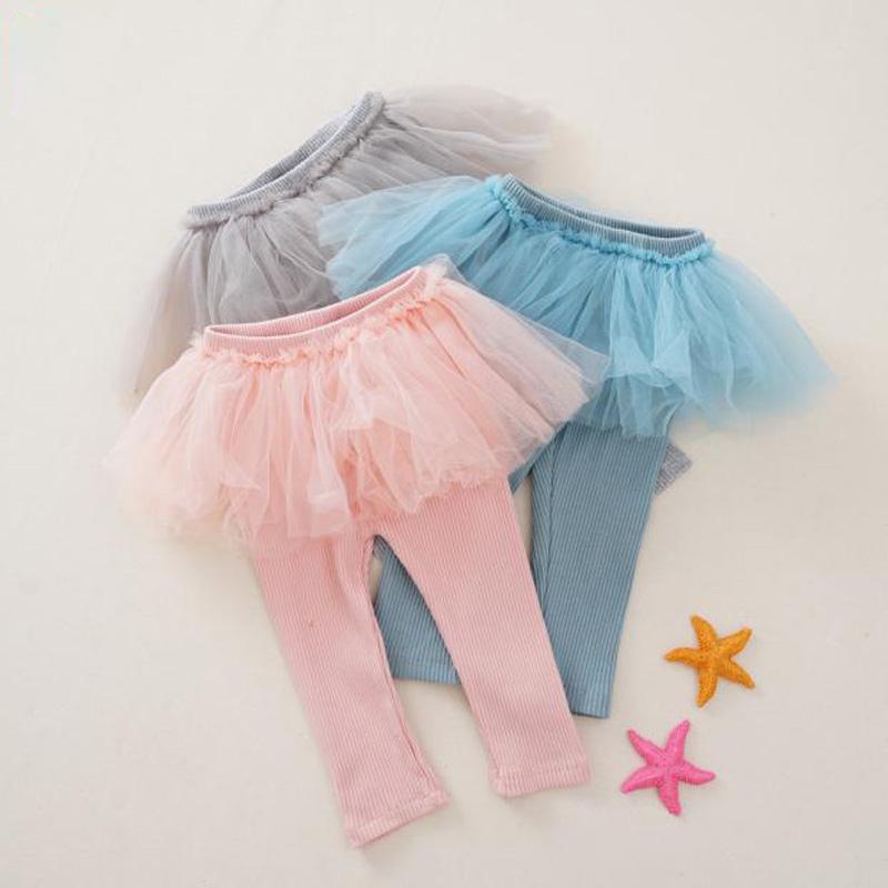

Skirts Born Infant Baby Girls Tutu Skirt Leggings Cotton Trousers For Kids Skinny Toddler Children Clothing LZ616, Blue