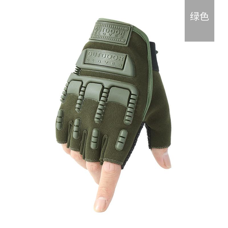 

Sports Gloves Military Tactical Camouflage Army Combat Bike Outdoor Hiking Shooting Paintball Half Finger, Black
