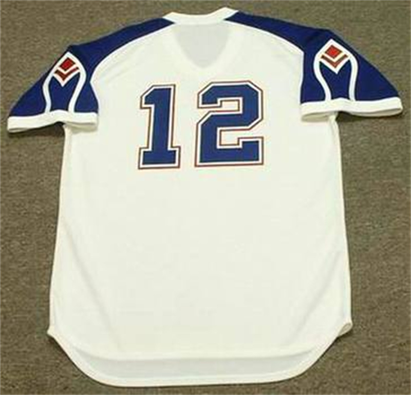 

Custom 12 DUSTY BAKER Atlanta 1970's Throwback Baseball Jersey