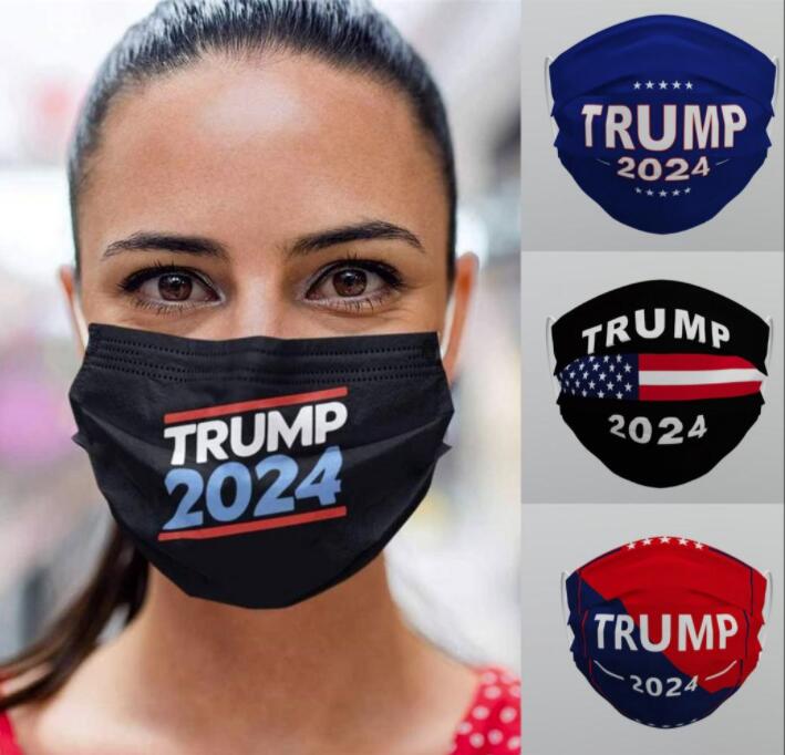 

US Stock DHL TRUMP 2024 Reusable Washable Face Mask Non-woven Fabric Dustproof Haze-proof Breathable Masks Wholesale