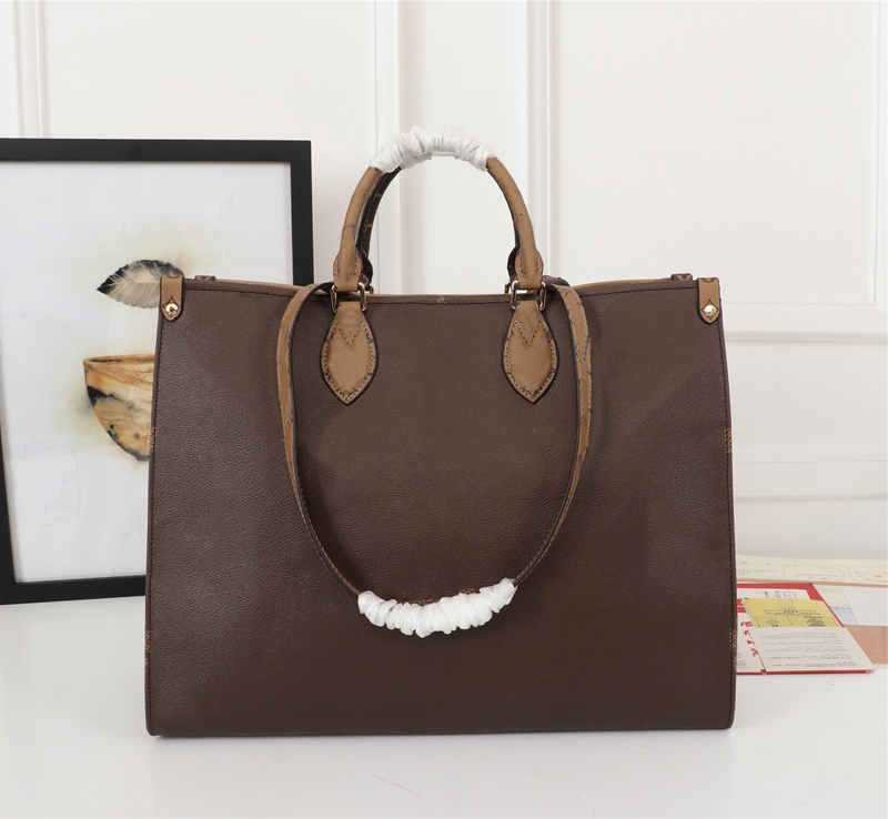 

New luxury handbag casual shopping bag M44576 large capacity leather and canvas fashion old print backpack Z