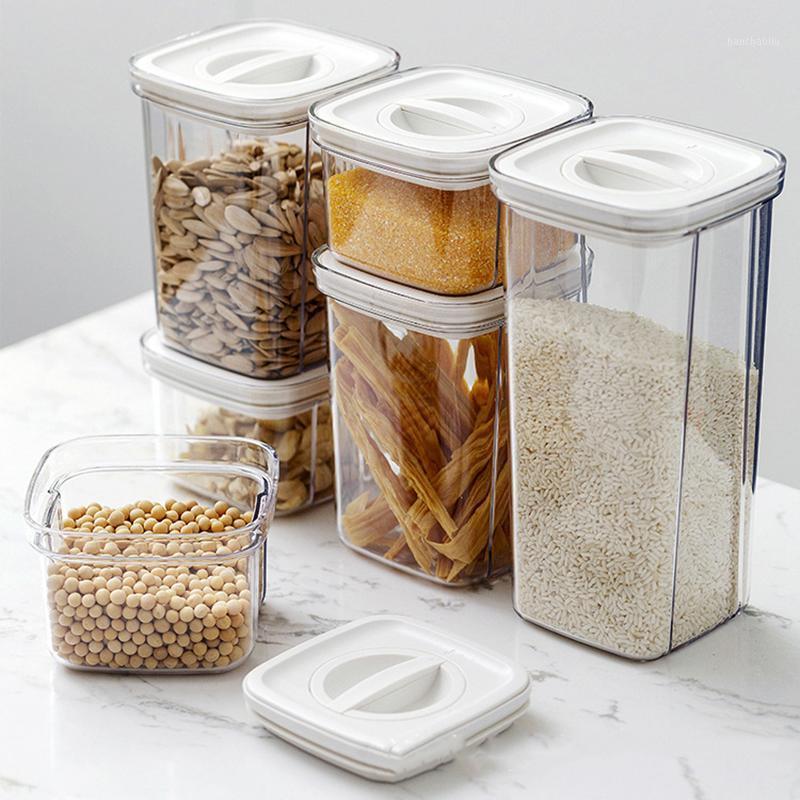 

Plastic Storage Bottles Container Jars Boxes Kitchen Bulk Sealed Refrigerator Multigrain Tank For Cereal &