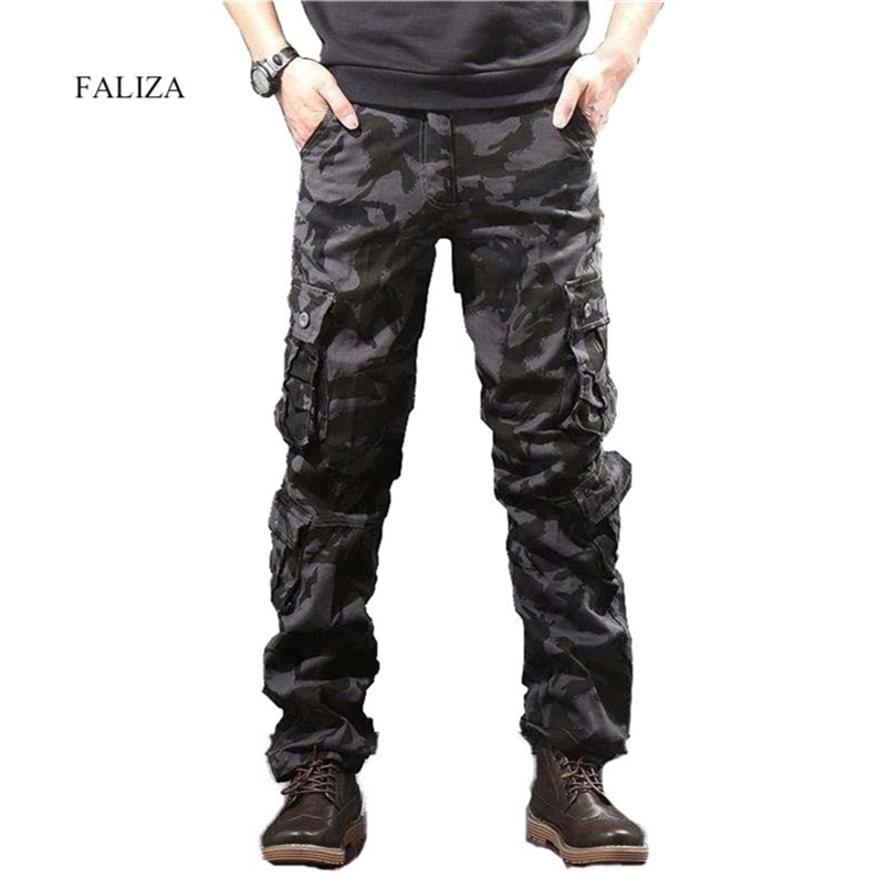 

Camouflage Men's Cargo Pants Men Casual Camo Multi Pockets Military Tactical Pants Hip Hop Joggers Streetwear Pantalon Homme 211108, Army green