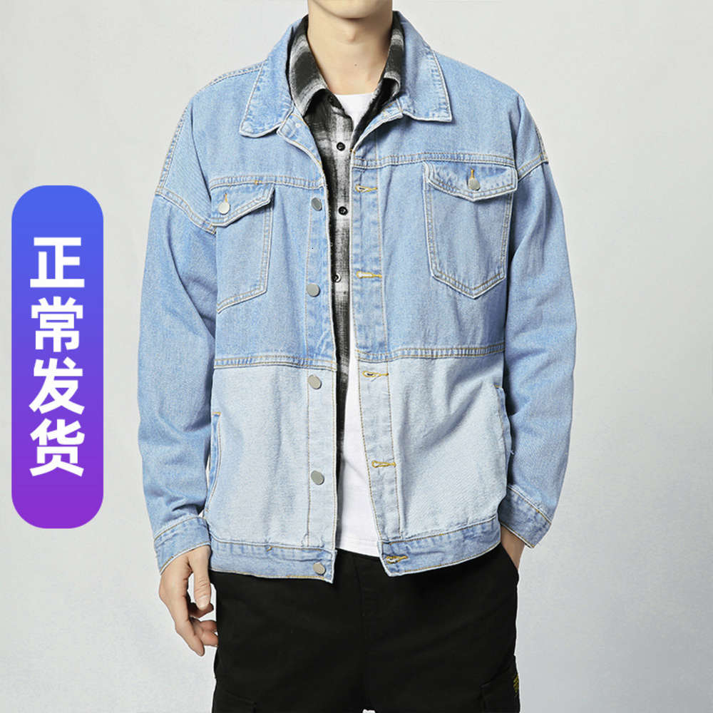 

2020 spring and autumn new functional wind worn color matching jacket jeans fashion Men's wear, Black;brown