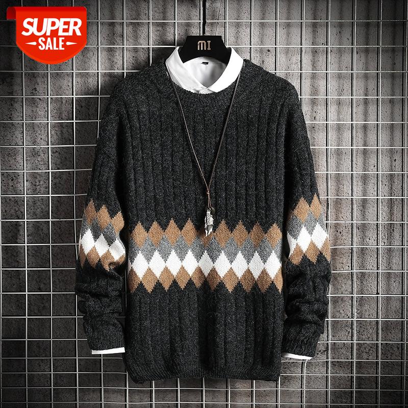 

Men'S Sweaters Spring Autumn Winter Clothes 2021 Black Pull OverSize -4XL 5XL Korea Style Casual Standard Pullovers #t23j, White;black