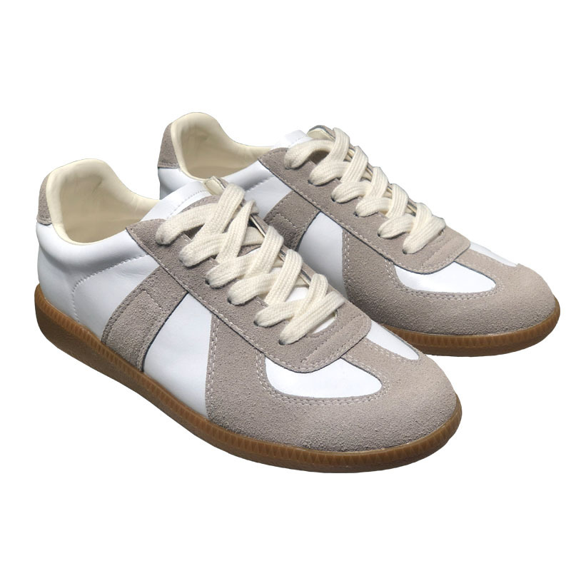 

Men Casual Shoes Genuine Leather Sneaker BVintage GAT German Training Man Sports Lace-up Skateboard 36-44 2203, Grey