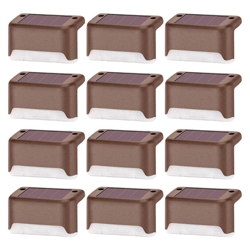 

Solar Lamps 12pcs Handrail Stair Outdoor Landscape LED Lamp Decors