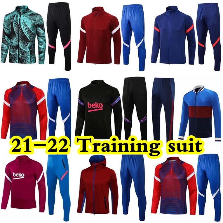 

21 22 MEMPHIS KUN AGUERO Barcelon a survetement jacket Training suit BARCA FC ANSU FATI GRIEZMANN soccer Jersey tracksuits 2021 2022 footbal, Black