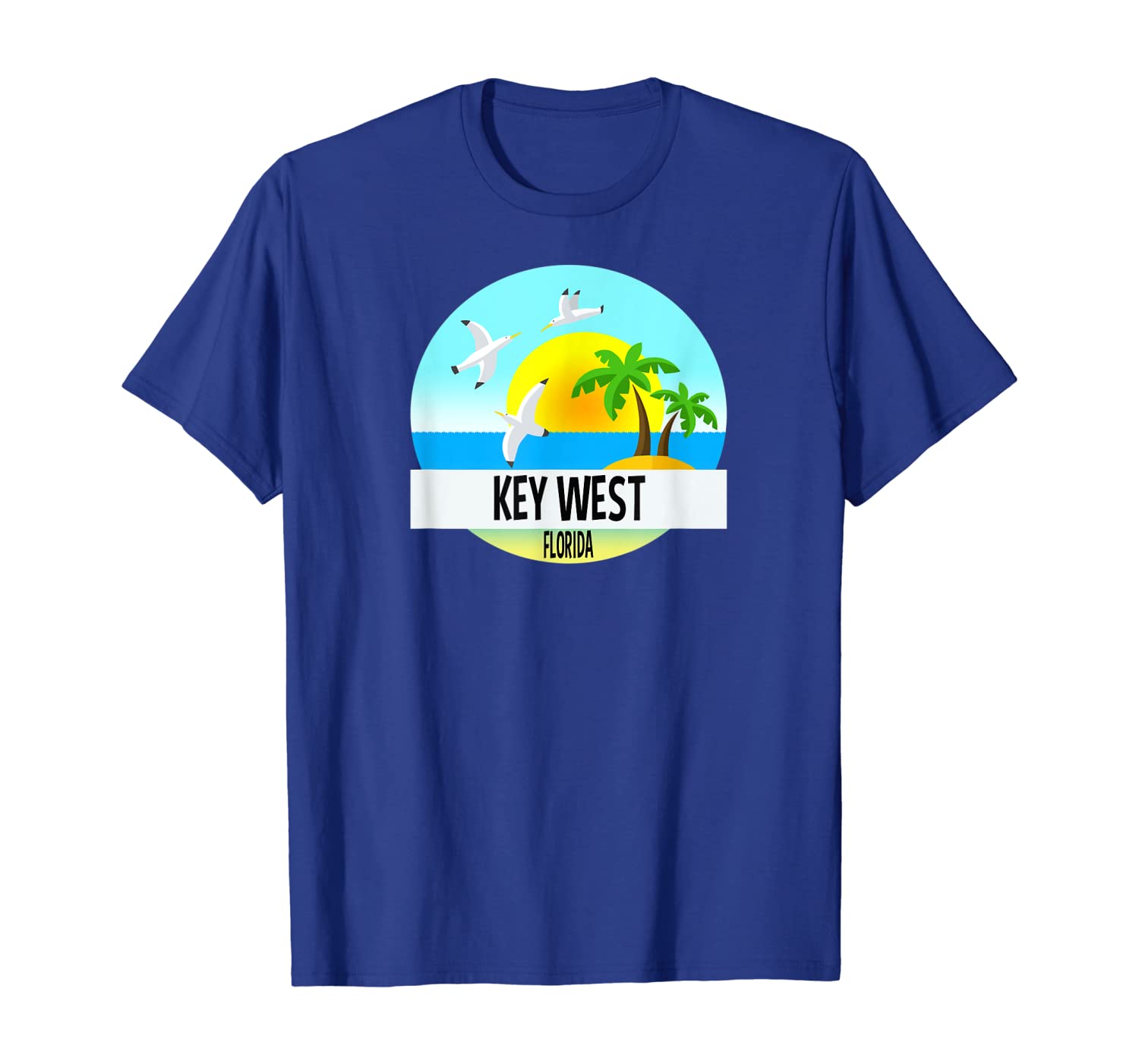 

key west florida destination vacation souviner t-shirt, White;black