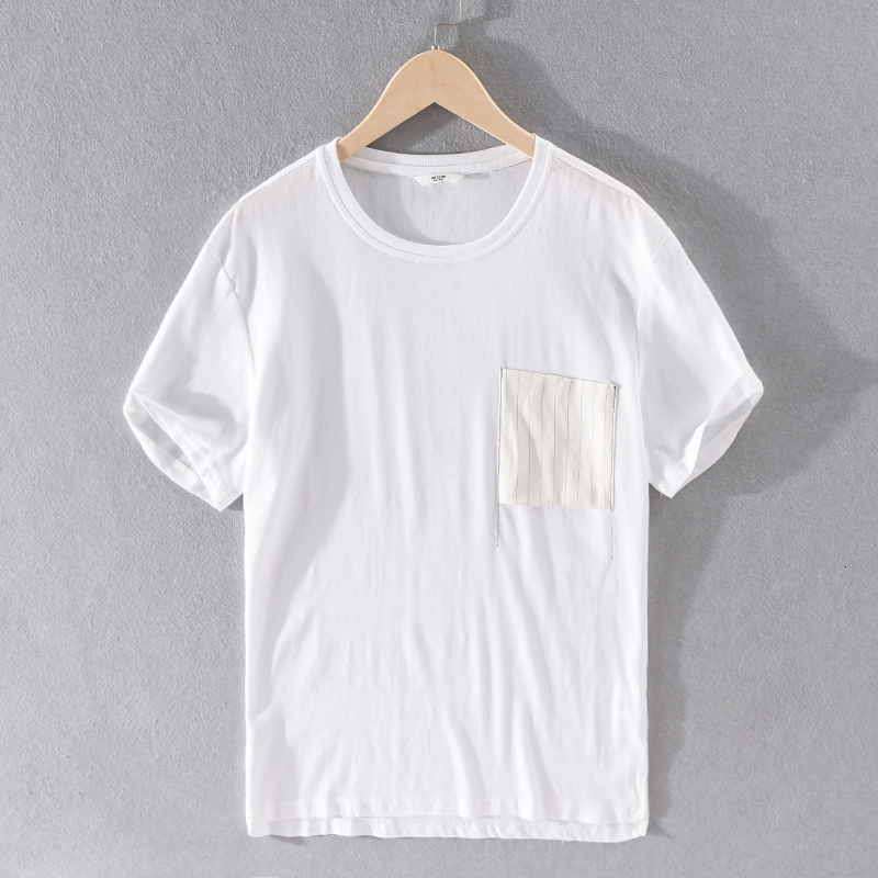 

2021 New Vero Branco Marca De Linho Camisa Masculina Moda Casual Camiseta Para Homens Slido Em Torno Do Pescoo t Camisas Masculino Nnxt, Black