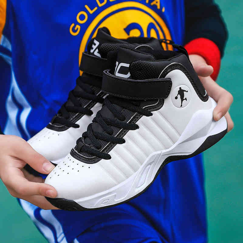 

Basketball shoes 2022 Spring New Children Shoes Boys Sports Antislip Kids Sneakers Outdoor Trainers for Pupils 1203, White
