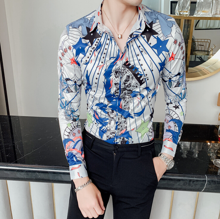 

2021 New Business Casual Trademark Long Cotton Sleeves From Men's High Quality Elegant Luxury Men Social Shirts Gfw2, As shown in the figure