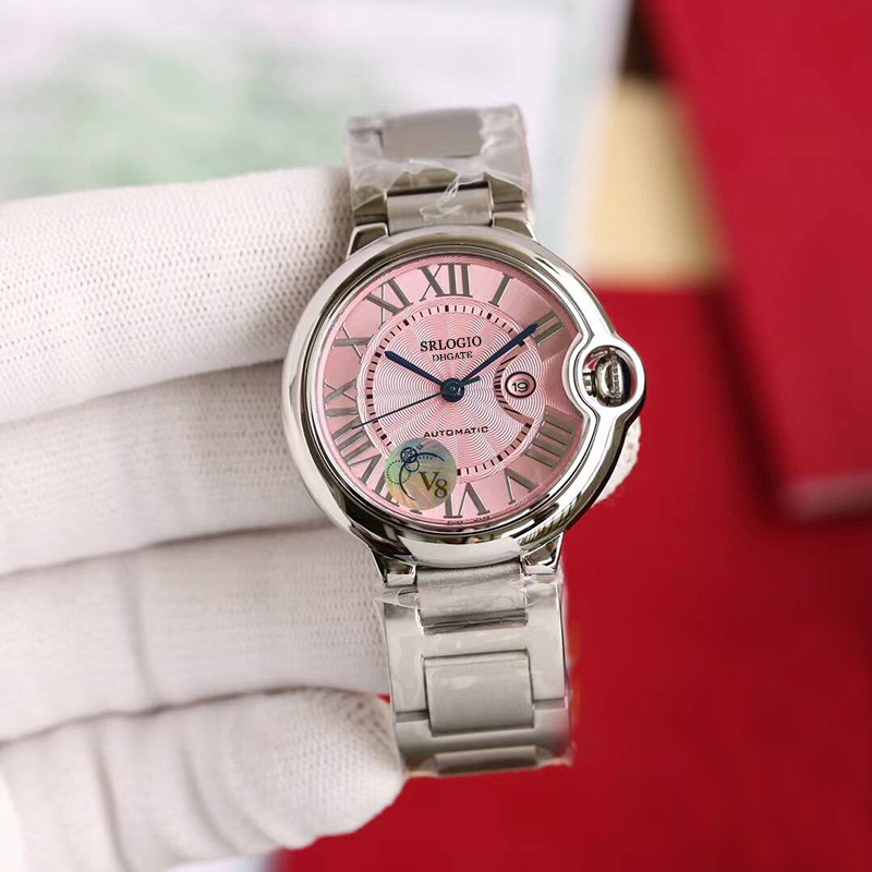 

Top Womens Watches Automatic Mechanical Watch 36mm Sapphire Mirror Waterproof Fashion Business Wristwatches Montre De Luxe Gifts Pink, Slivery;black
