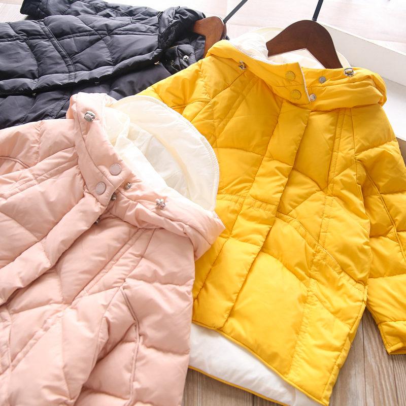 

Down Coat Winter Girls Long Hooded Jacket Children's Clothing Wholesale, Blue;gray