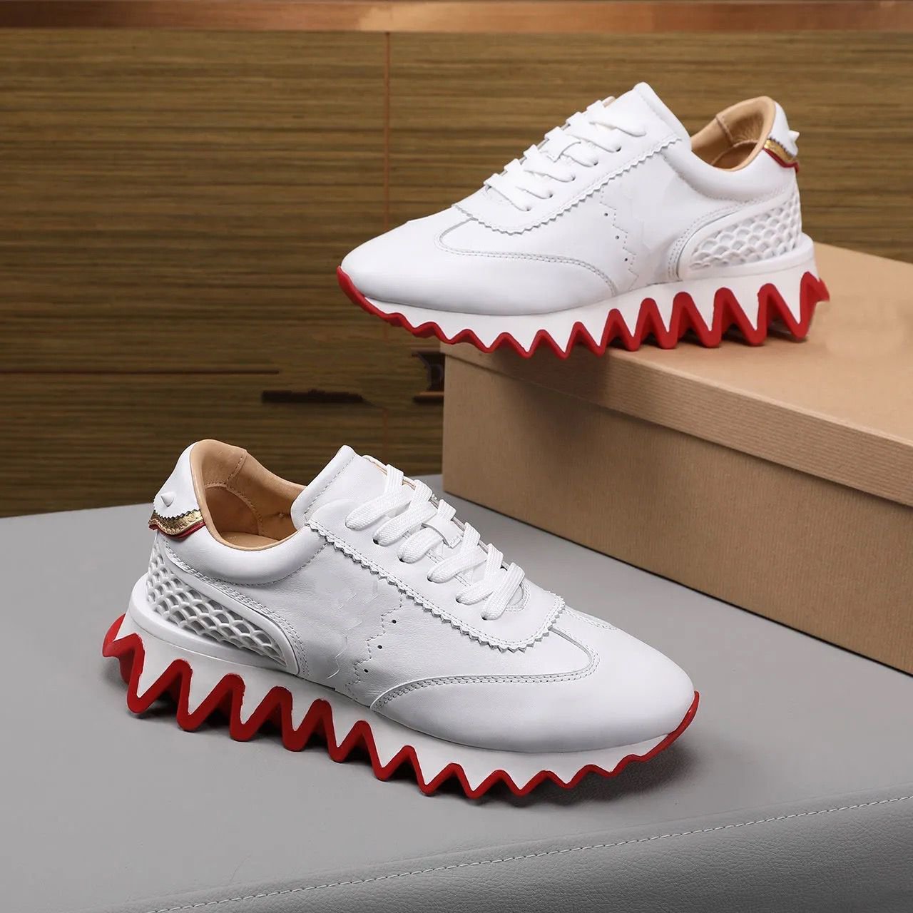 

21S Fun Styl Bottom Sneakers Loubisharks Donna Flat Serrated Soles,Super Gift Men's Red Soles Shoes Men Walking Dress mjjjj0002