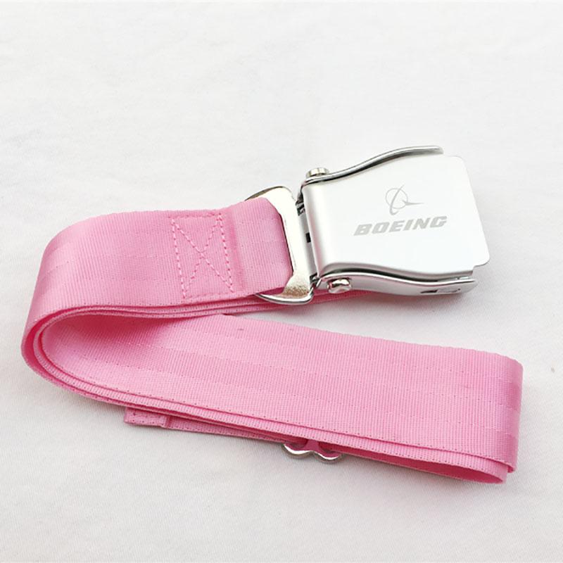 Ceintures rose Boeing Airbus Airbus Airlines Men Homme Pantalons Jeans Ceinture Avion Boucles de sécurité Taille de luxe de luxe pour femmes Mesd