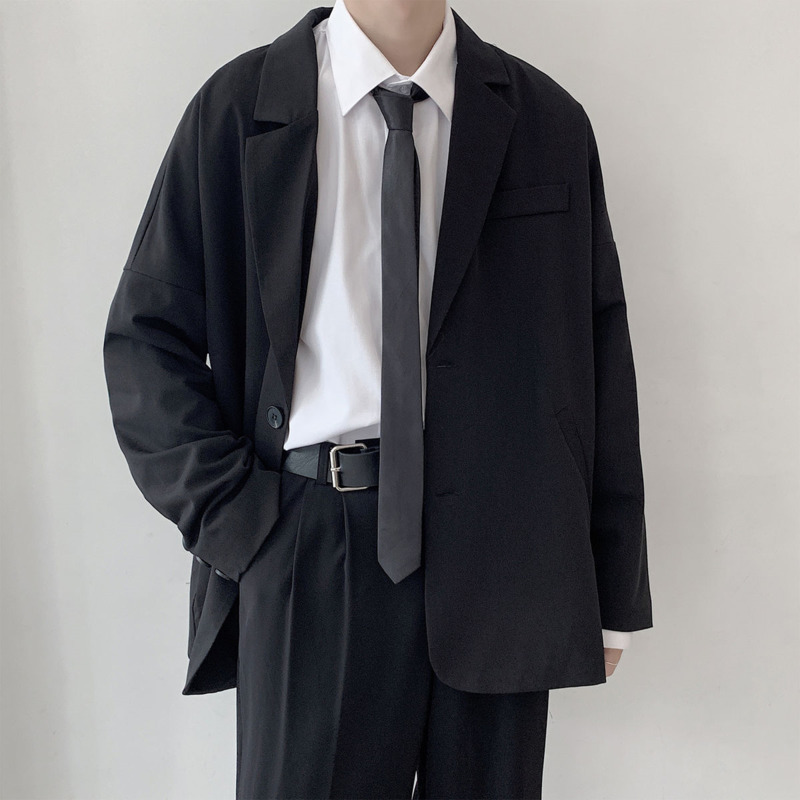 

2021 New Spring Men's Fashion Business Casual Men Solid Color Suit Jacket Mens Social Blazer Coat S-xl Z68r, Black