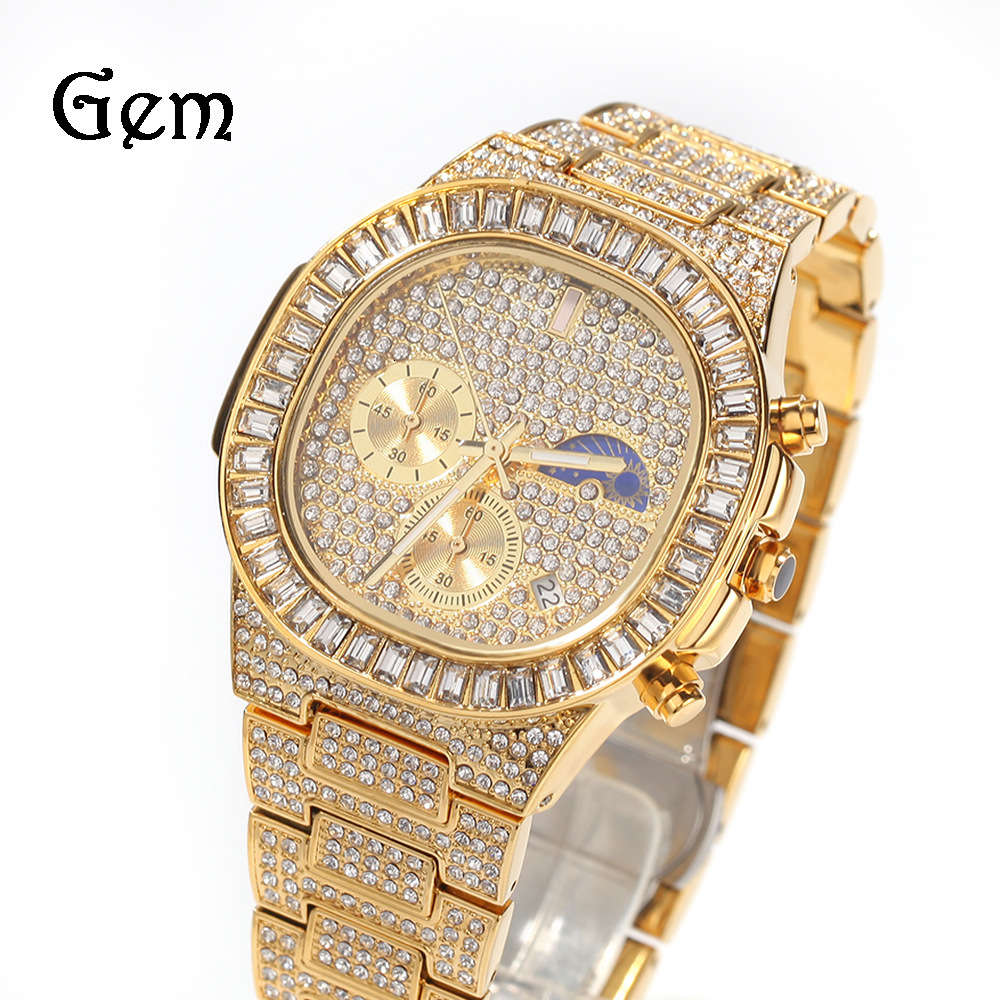 

2020 new men's watch fashion leisure multifunctional waterproof calendar sports watch hip hop fashion brand watch