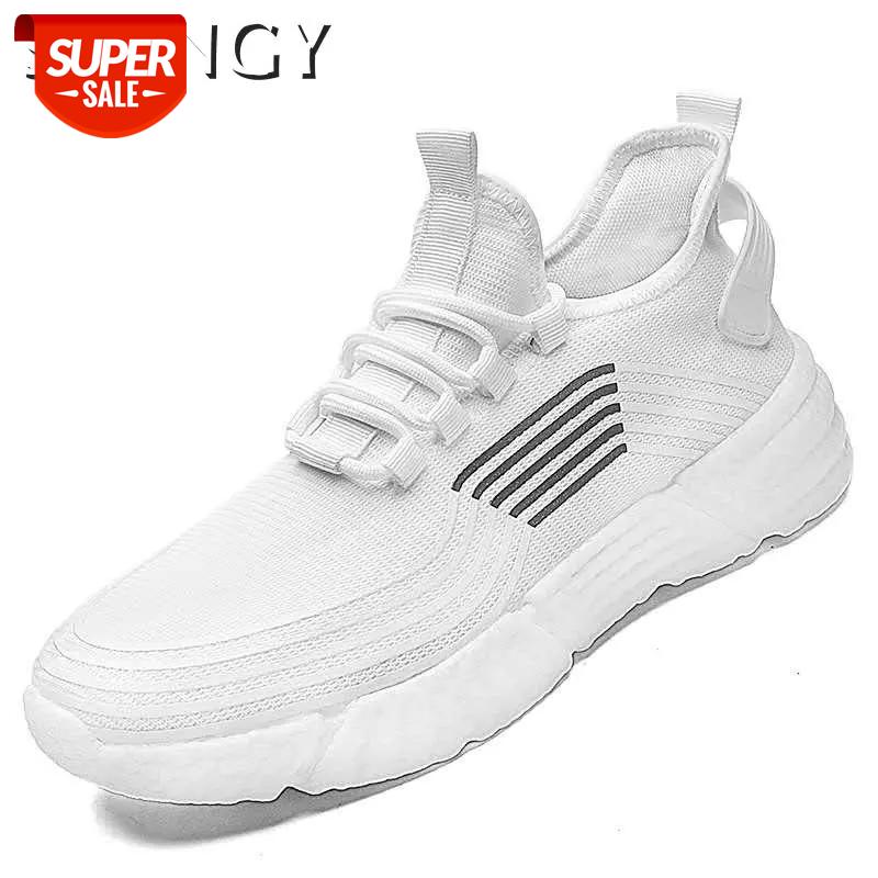 

2020 Men Casual Shoes White Male Sneakers Fashion Male Shoes Mesh Thick Bottom Breathable Tennis Large Size Sports #Jn8D