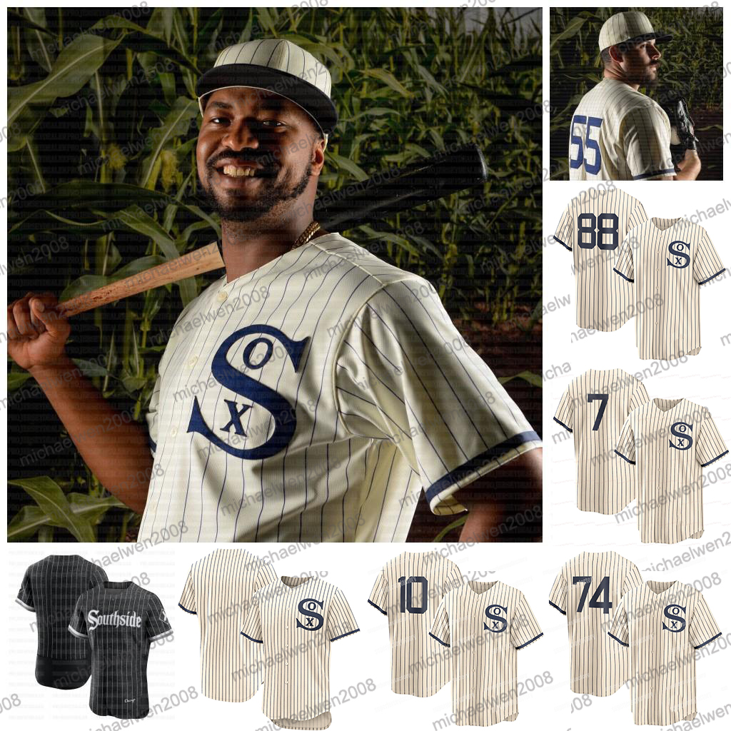 

White Sox Southside 2021 Field of Dreams Game jerseys Tim Anderson Jersey Yoan Moncada Luis Robert Jose Abreu Craig Kimbrel Thomas Rodon Yasmani Grandal Lynn, Custom cool base