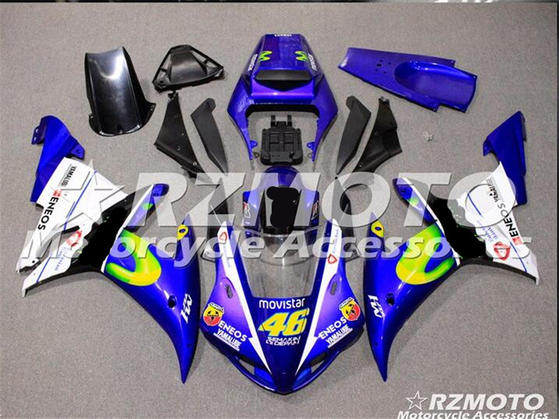 

3 free gifts Complete Fairings For Yamaha YZF R12002 2003 Injection Plastic Motorcycle Full Fairing Kit Various colors NO.H2, Blue