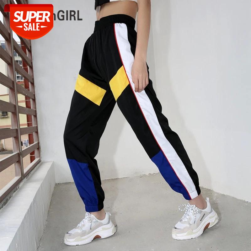 

HEYounGIRL Patchwork Casual Women Joggers Summer Streetwear Sweatpants Black High Waist Cargo Capri Pants Fashion Loose Trousers #j80I, Black;white