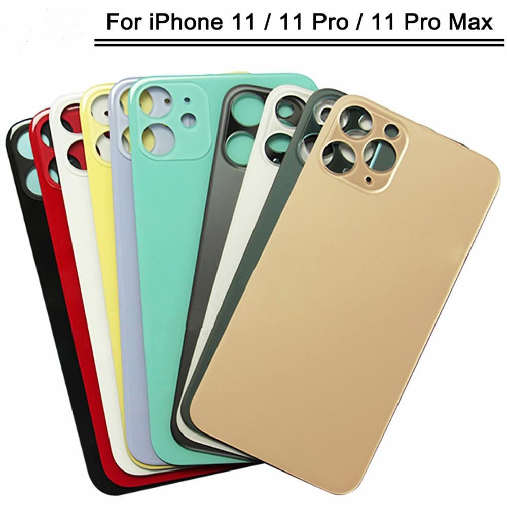 

Back Glass With Big Hole Housing For iphone 8 Plus XS XR 11 12 Pro Max SE battery Cover Rear Door Case Replacement cases