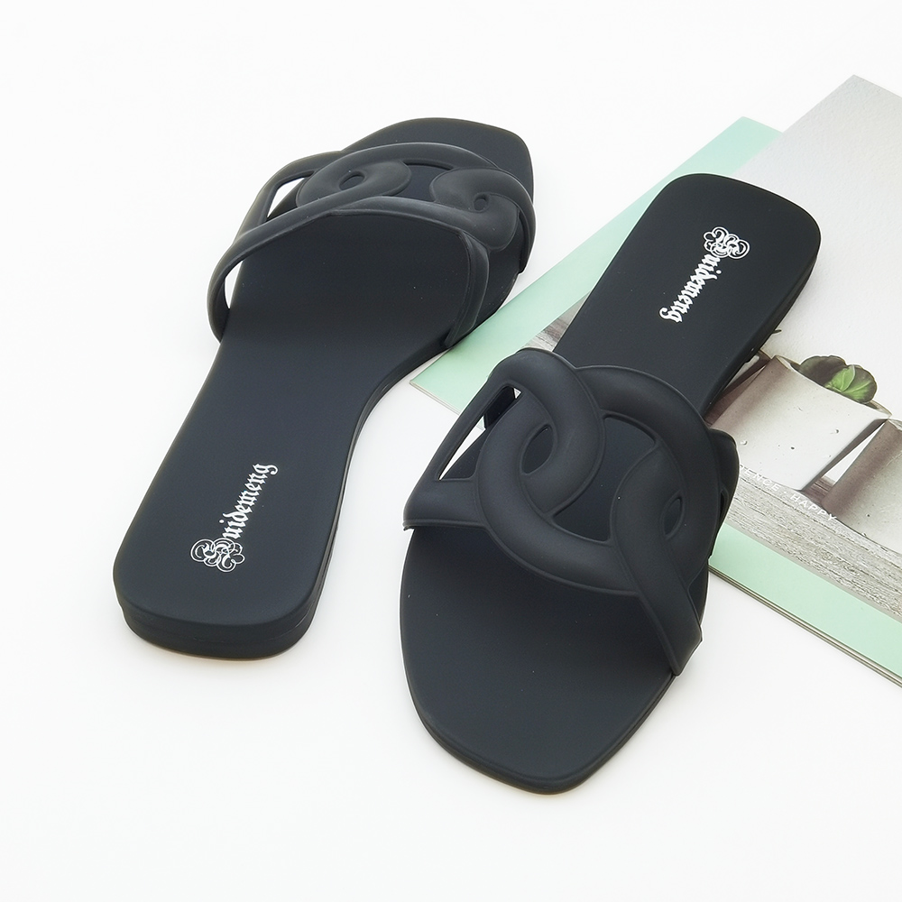 

Black Low Heels Slippers Women 2022 Female Loafers For Casual Platform Shoes Slides PVC Ladies Jelly Luxury Designer Sandals dgwegweg