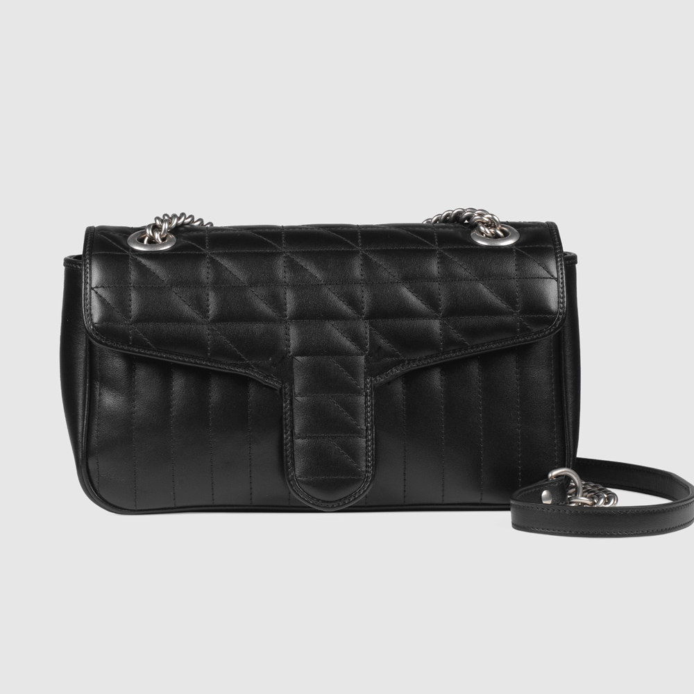 

2021 New Marmont Chain Shoulder Bag Luxury Crossbody Bags Clutches Women Wallet Quilted Leather Silver Double letter designer Handbags, Grey