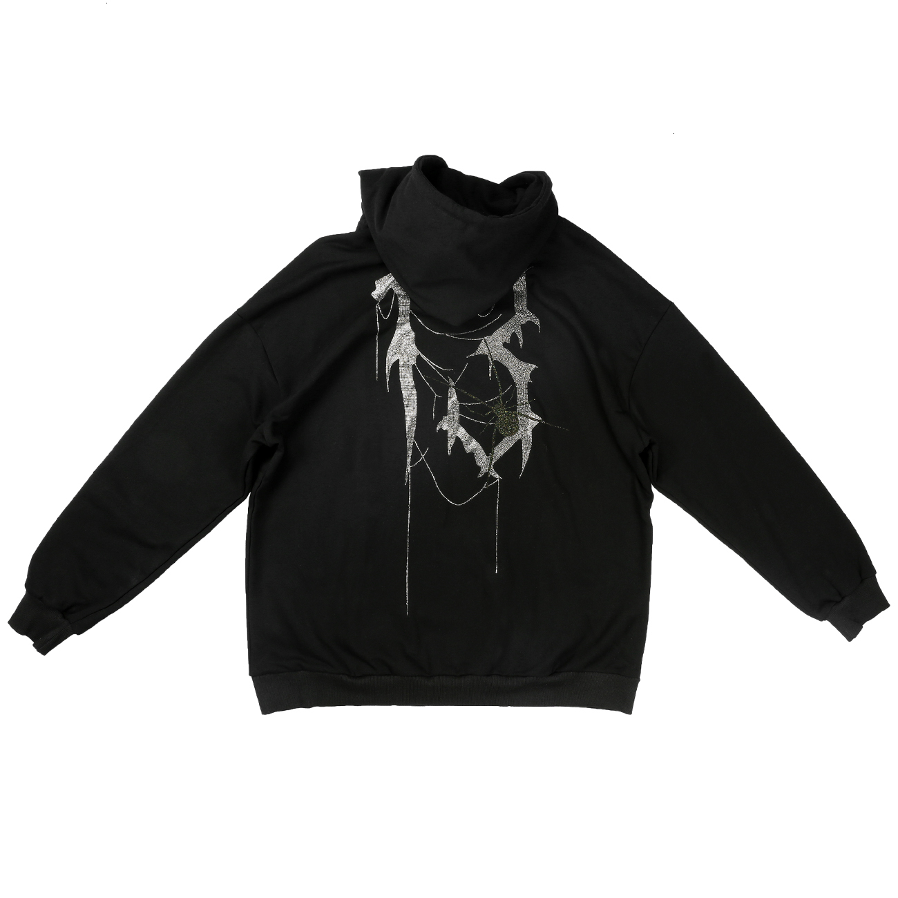 

new harajuku 2021 hip hop graffti colorful diamond hoodie sweatshirt autumn winter pullover men cotton loose black 22a5